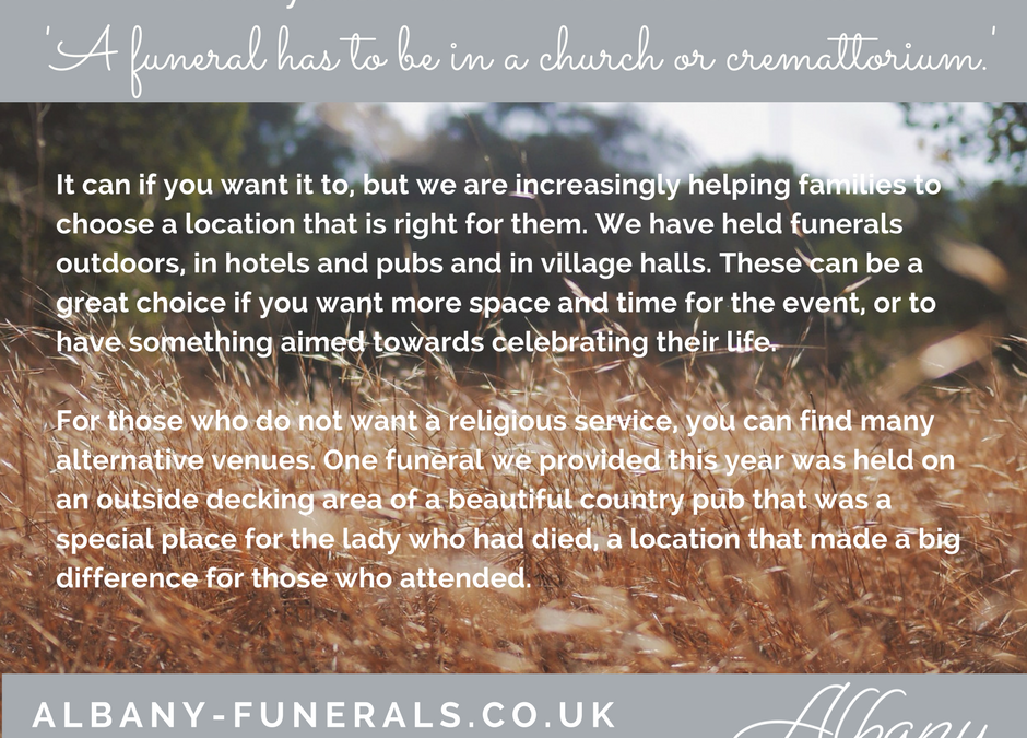 Six Myths to Bust About Funerals – Part One