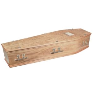 Oakham solid oak coffin