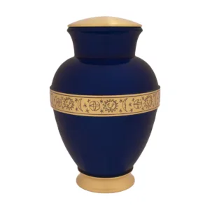 Blue harvest urn
