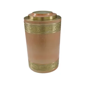 Salmon cylinder urn